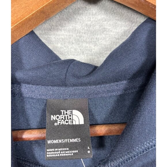 The North Face Womens Hoodie L Urban Navy Logo Pullover Casual - Picture 3 of 4
